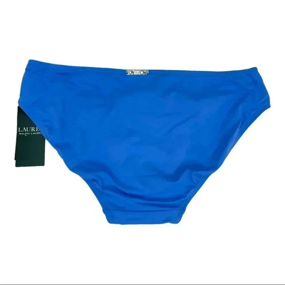 Lauren Ralph Lauren Sky Blue Beach Club Solid Hipster Swim Bottoms - Picture 6 of 8